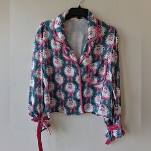 Altar’d State Pajama Top L With Bows New With Tags!